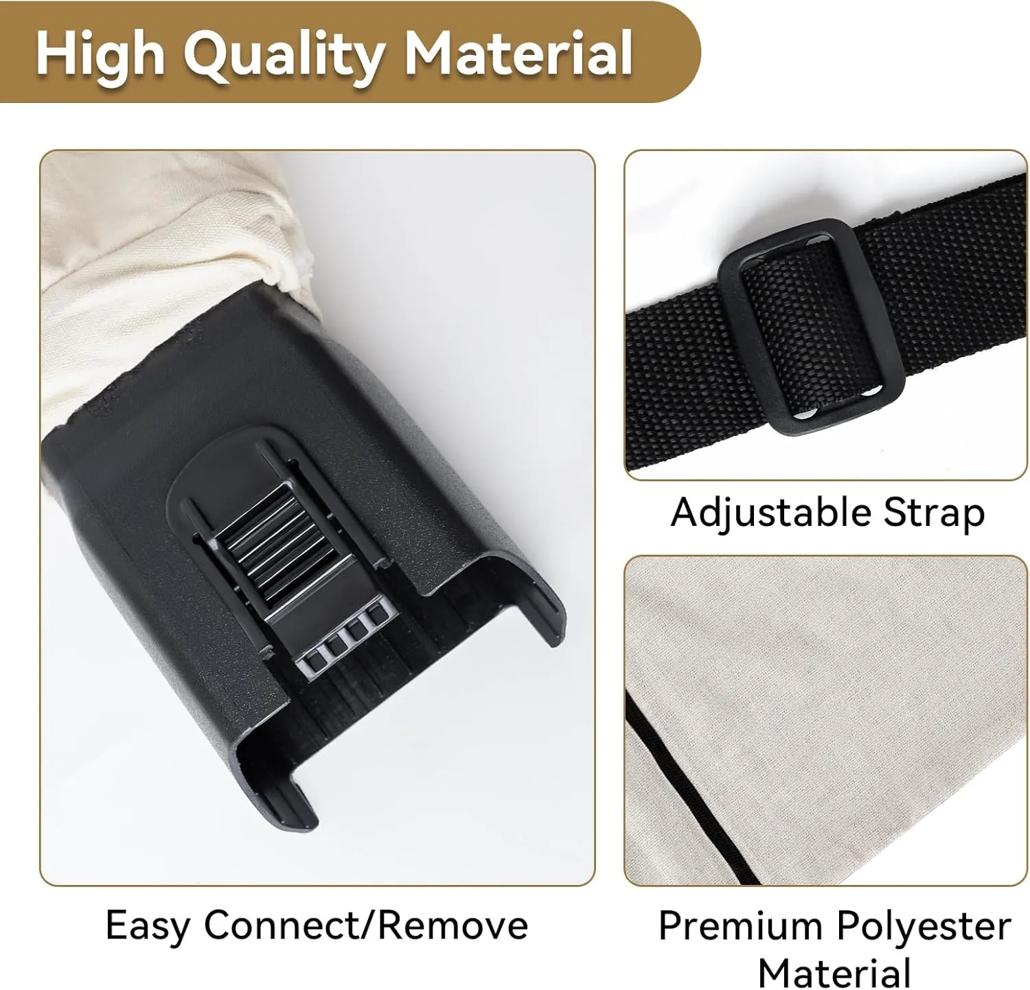 127-7040 Leaf Blower Vacuum Bag Compatible with Toro 51574 51592 51593 51602 51609 51581 51558 - Metal Bottom Zip Debris Collection Vac Bag Replaces 137-2336 108-8994 - 1 Pack