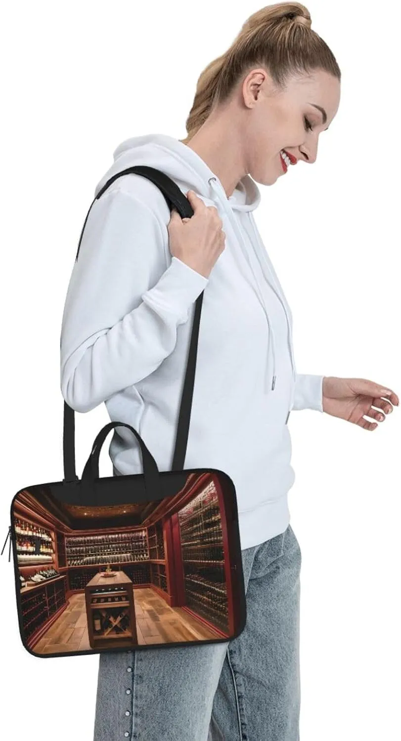 15.6 Inch Laptop Bag - Case with Soft Interior, Multiple Pockets - Ideal, Travel and Business Salmon pattern