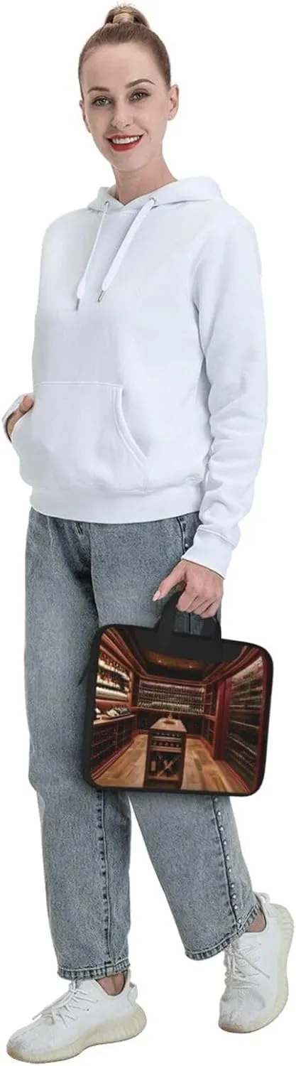 15.6 Inch Laptop Bag - Case with Soft Interior, Multiple Pockets - Ideal, Travel and Business Salmon pattern