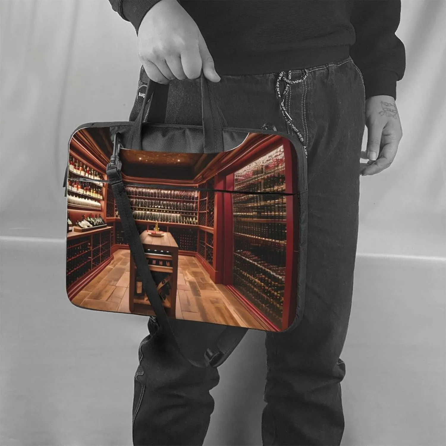 15.6 Inch Laptop Bag - Case with Soft Interior, Multiple Pockets - Ideal, Travel and Business Salmon pattern