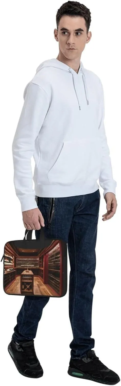 15.6 Inch Laptop Bag - Case with Soft Interior, Multiple Pockets - Ideal, Travel and Business Salmon pattern