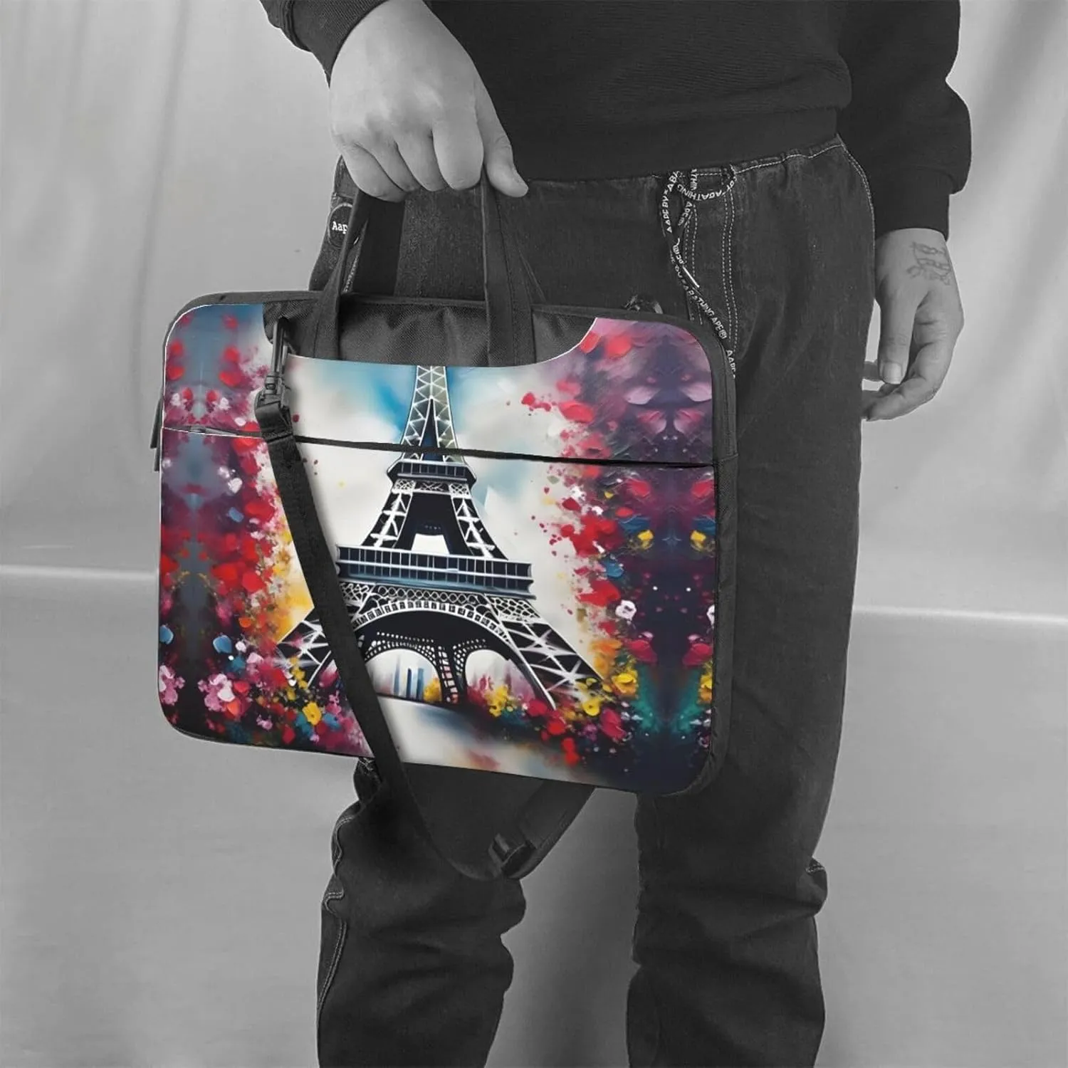 15.6 Inch Laptop Bag - Case with Soft Interior, Multiple Pockets - Ideal, Travel and Business Sugar and Skulls Style