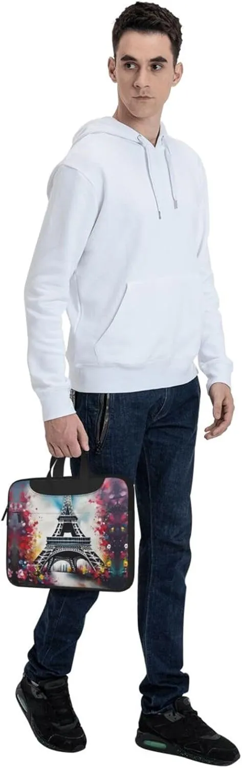 15.6 Inch Laptop Bag - Case with Soft Interior, Multiple Pockets - Ideal, Travel and Business Sugar and Skulls Style