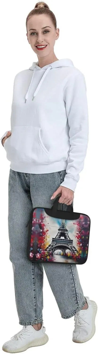 15.6 Inch Laptop Bag - Case with Soft Interior, Multiple Pockets - Ideal, Travel and Business Sugar and Skulls Style