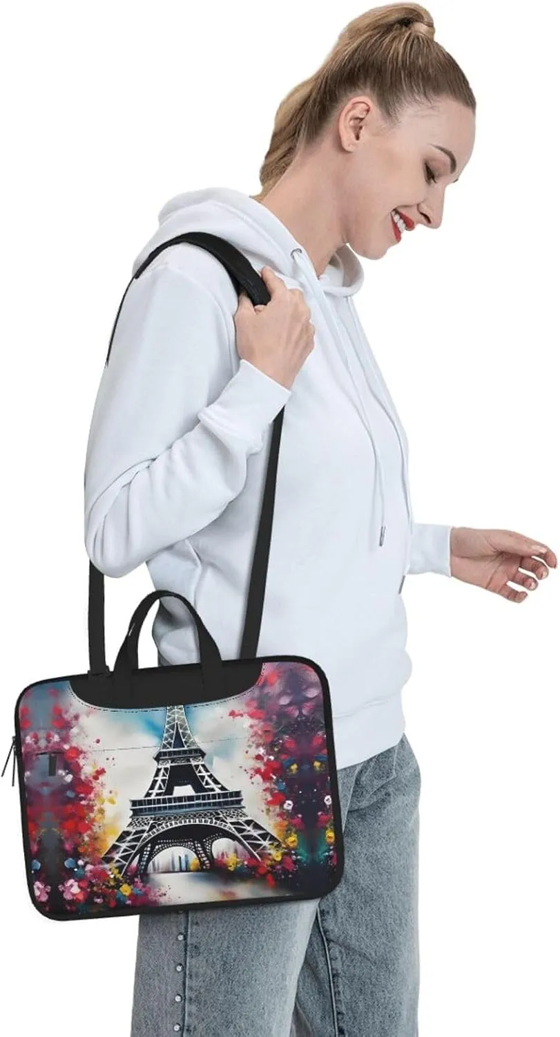 15.6 Inch Laptop Bag - Case with Soft Interior, Multiple Pockets - Ideal, Travel and Business Sugar and Skulls Style