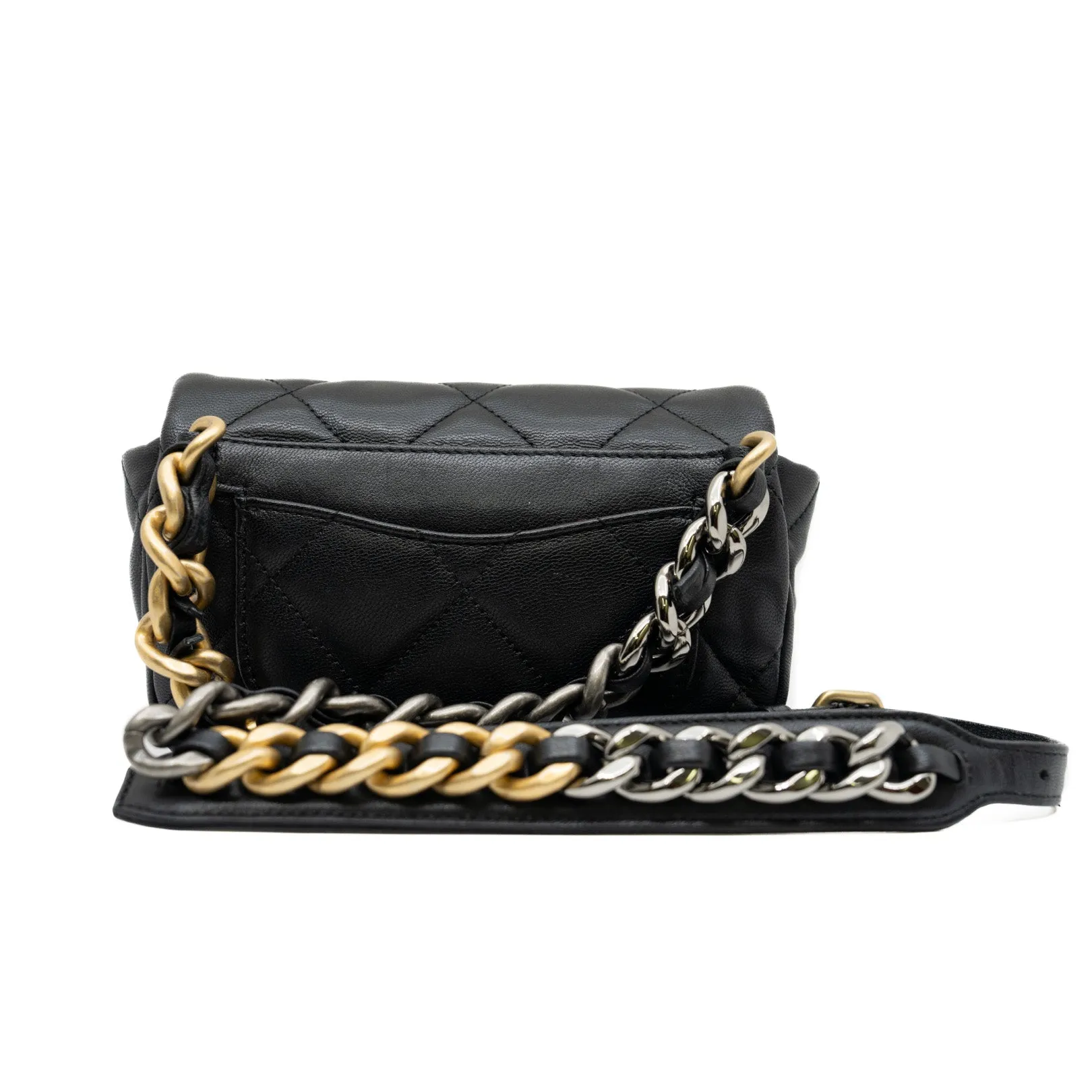 19 Waist Bag In Black Lambskin Multi Hardware