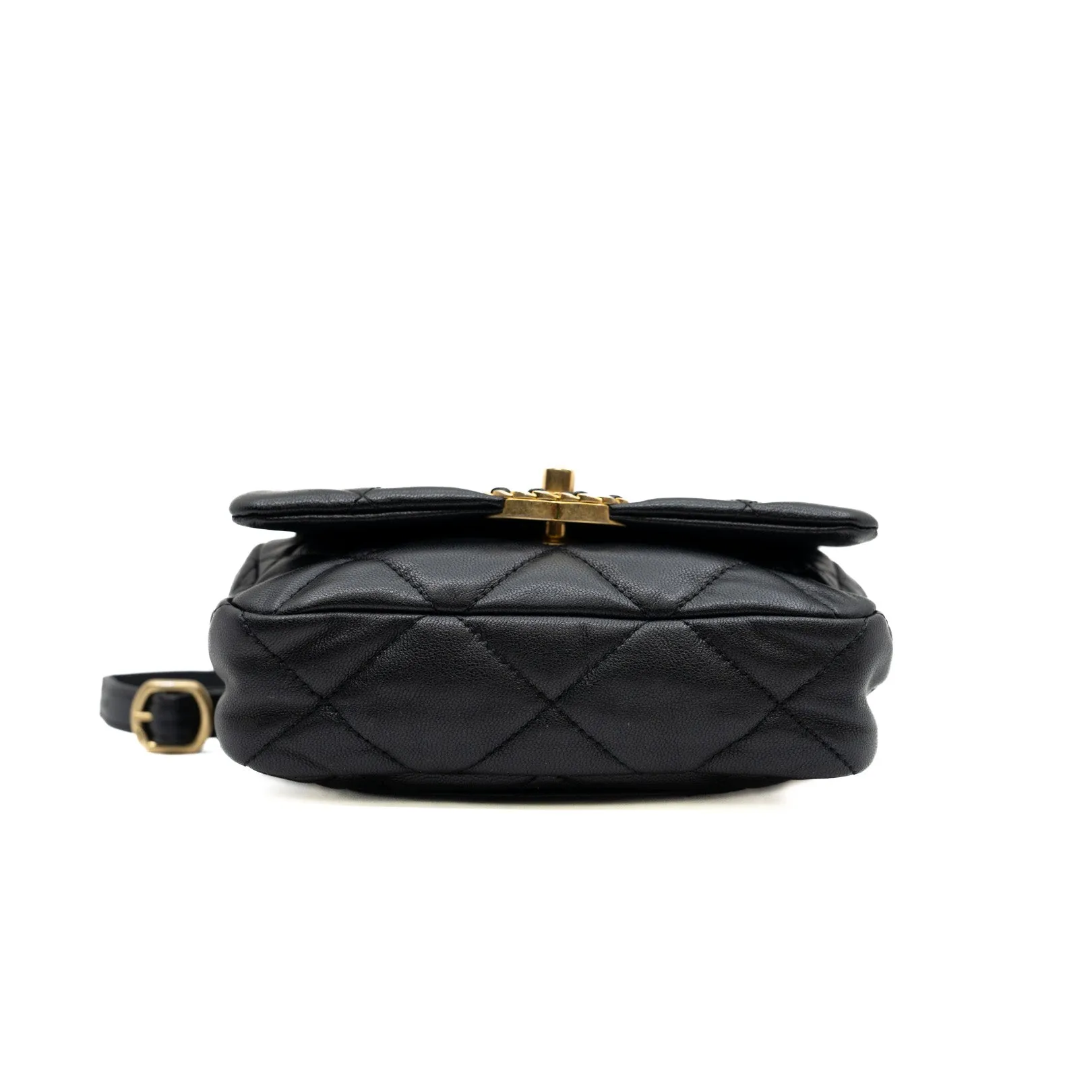 19 Waist Bag In Black Lambskin Multi Hardware