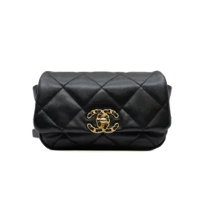19 Waist Bag In Black Lambskin Multi Hardware