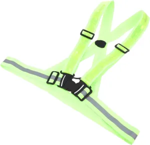 1Set Adjustable Luminous Reflective Vest Strap USB Rechargeable Safety Gear for Night Running Cycling Outdoor Activities Comfortable Elastic Design Fluorescent
