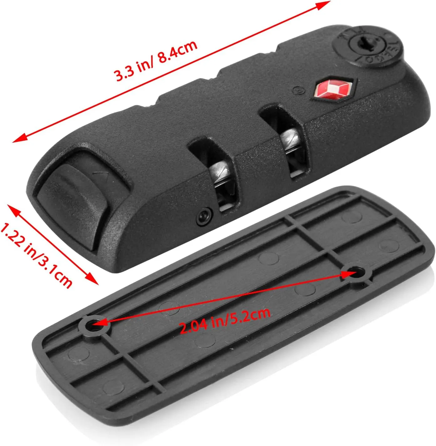 2-Pack TSA Locks for Luggage, Luggage Locks TSA Approved, Small Travel Combination Lock for Luggage Bag Backpack Baggage Suitcase, Black EA345W