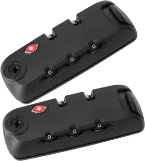 2-Pack TSA Locks for Luggage, Luggage Locks TSA Approved, Small Travel Combination Lock for Luggage Bag Backpack Baggage Suitcase, Black EA345W