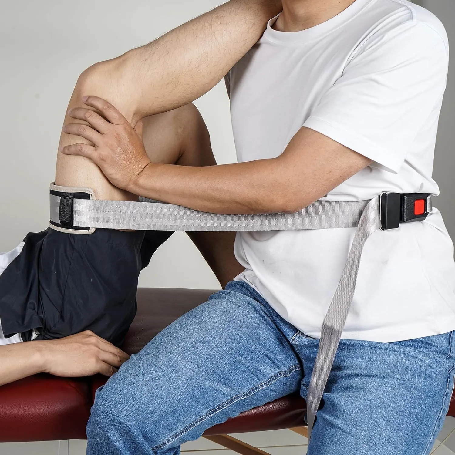 2025 New Extremity Mobilization Belt – Versatile Strap for Physical Therapy, Rehab, Stretching, Joint Release & Pain Relief | Mulligan Technique, Traction Aids, Decompression, Massage (White)