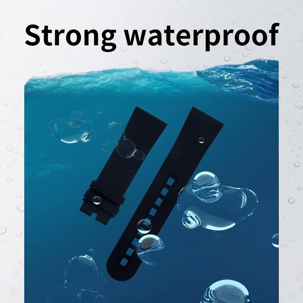 23.0Mm Fluorous Rubber Soft WatchBands For Blancpain Strap Fifty Fathoms 5000 5015 Watch Belt Bracelets Replacement watch strap
