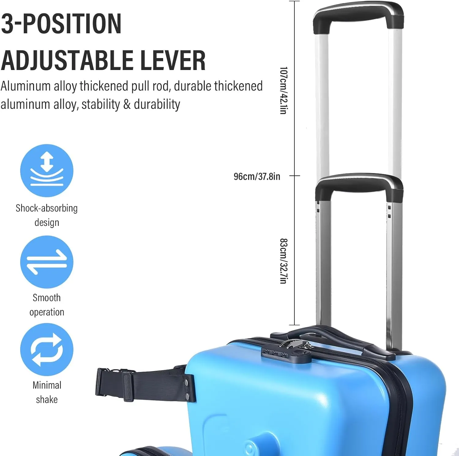 24" Ride Suitcases for Kids 6-12 | Toddler Ride On Suitcase W Safety Belt | Kids Carry Luggage With Silent Wheels | Toddler Suitcase Combination Lock for Kid | Equipped With Handlebars Pedals