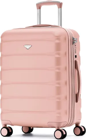 24x16x10 Expandable Carry On Suitcase Hardside TSA Lock USB C Lightweight Luggage Silent Double Spinner Wheels Maximum Overhead Carry-On Bag For Virgin & South West Approved Airlines