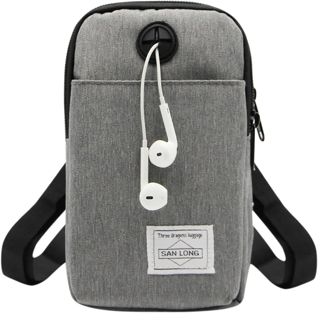 3-Layers Waterproof Cell Phone Pouch Crossbody Purse Oxford Fabric Belt Bag Wallet for Men Women