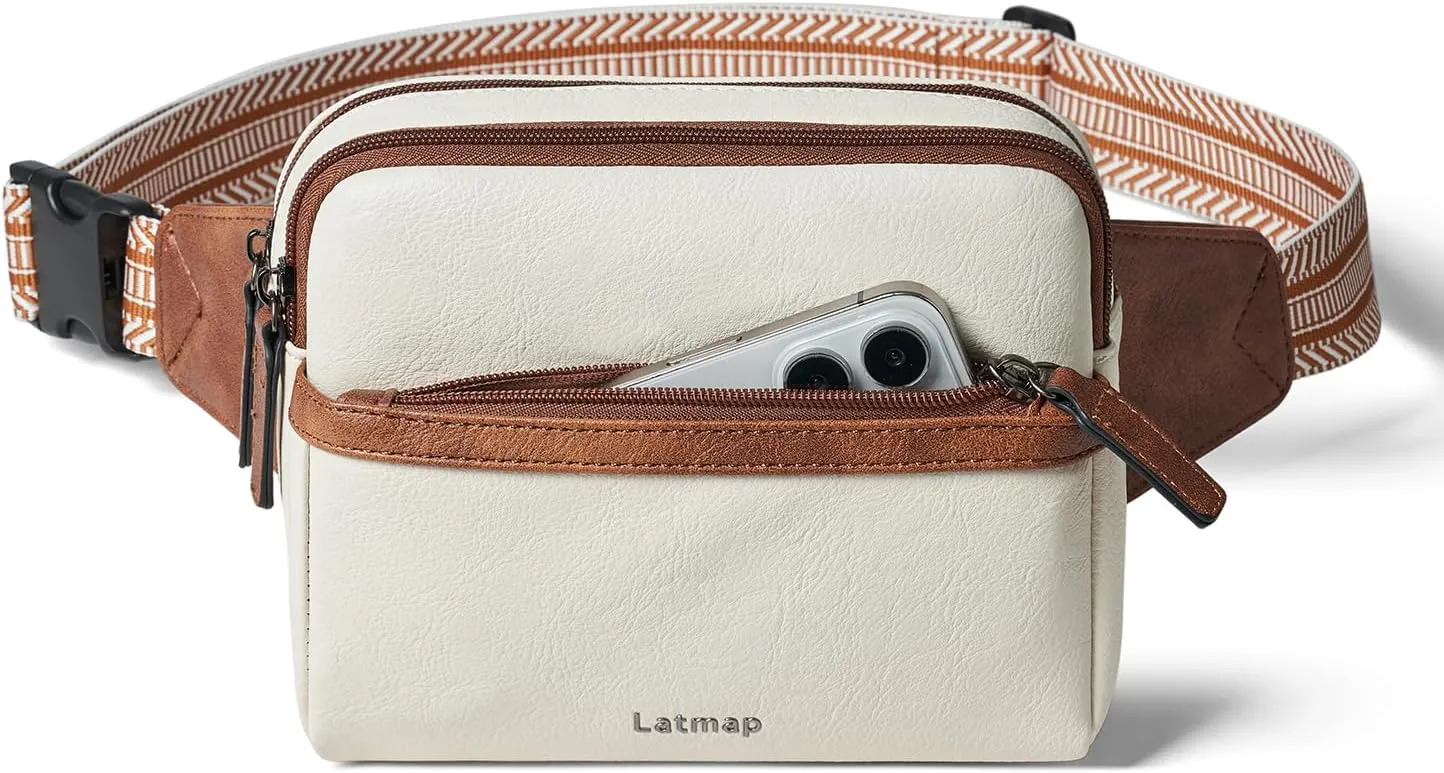 3L Fanny Packs Belt Bag for Women Small Everywhere Crossbody Bag Waist Bag Faux Leather Sling Chest Bag Purse