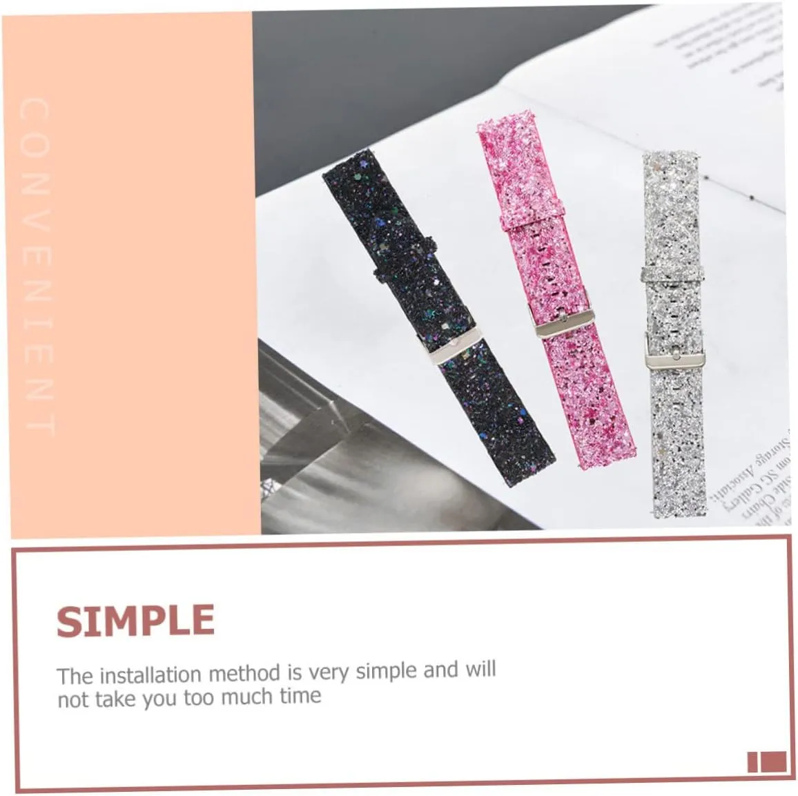 3pcs Strap Watches Wristwatch Band Watch Active 2 Bands Watch Belt Non-slip S3 Decorative Belt