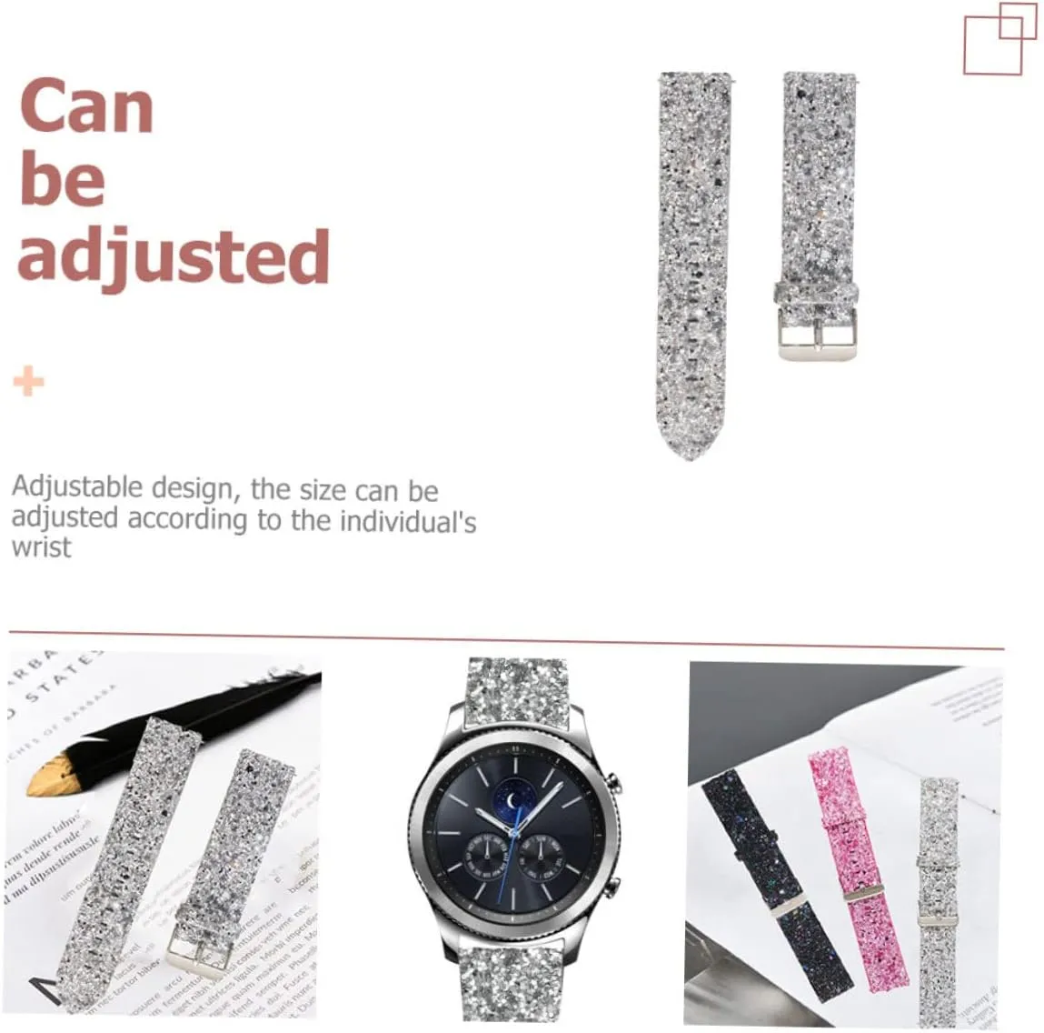 3pcs Strap Watches Wristwatch Band Watch Active 2 Bands Watch Belt Non-slip S3 Decorative Belt