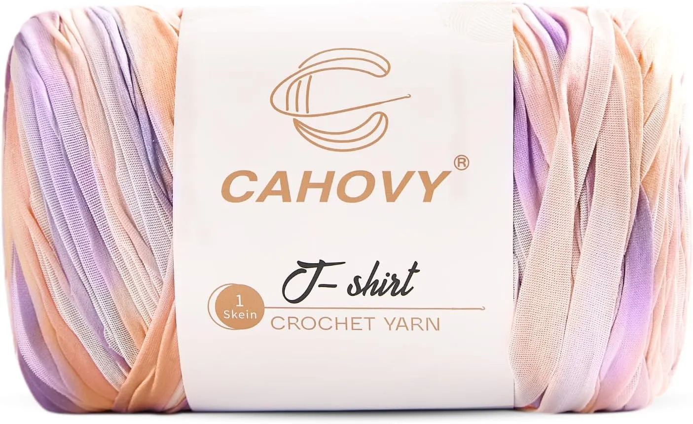 400g T-Shirt Yarn Crochet Yarn for Beginner Crochet Bags/Basket/Coaster,400G/110yds High Elastic Polyester Thick Tshirt Pink&Purple