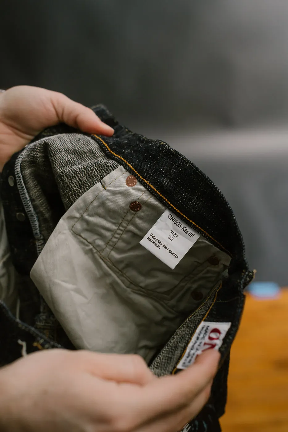 505-KA - 17oz "Kasuri" Slub Selvedge Denim - Retro Style Regular Straight