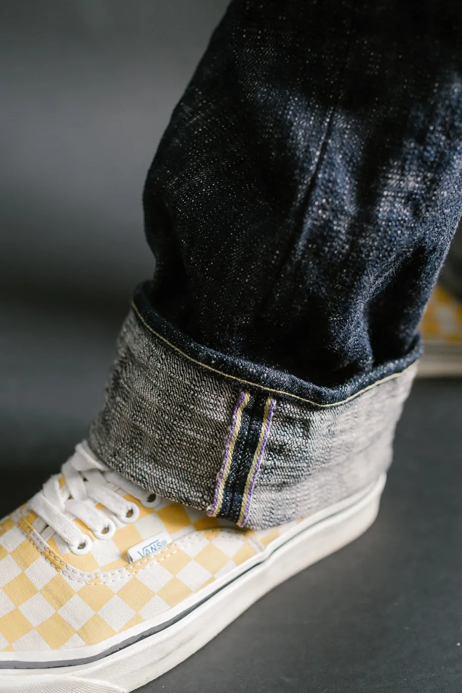 505-KA - 17oz "Kasuri" Slub Selvedge Denim - Retro Style Regular Straight