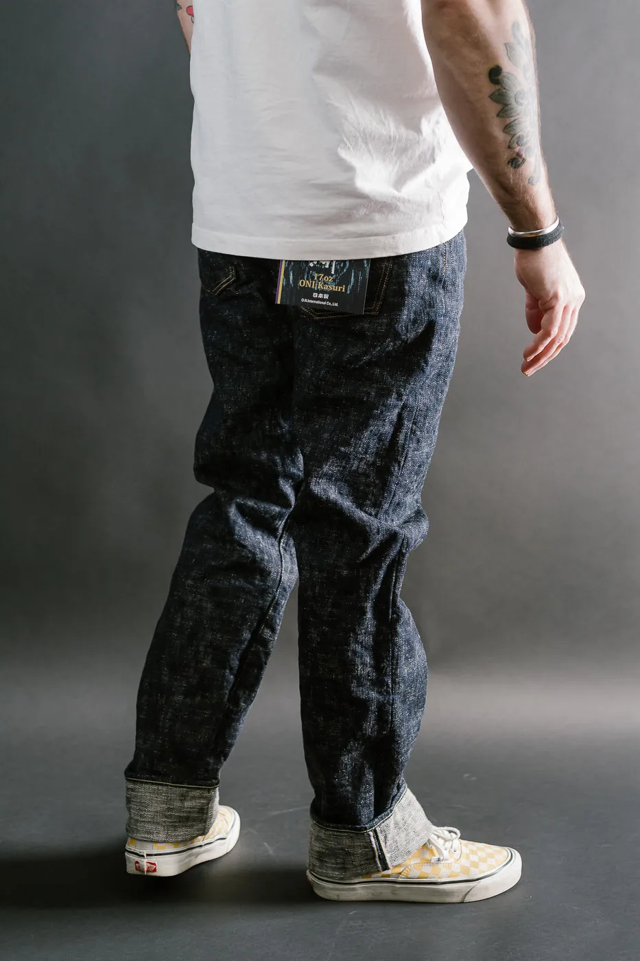 505-KA - 17oz "Kasuri" Slub Selvedge Denim - Retro Style Regular Straight