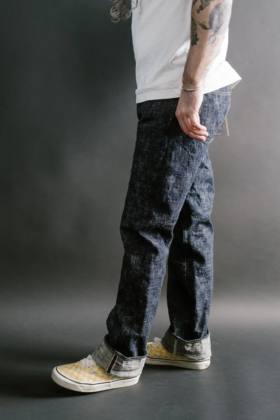 505-KA - 17oz "Kasuri" Slub Selvedge Denim - Retro Style Regular Straight