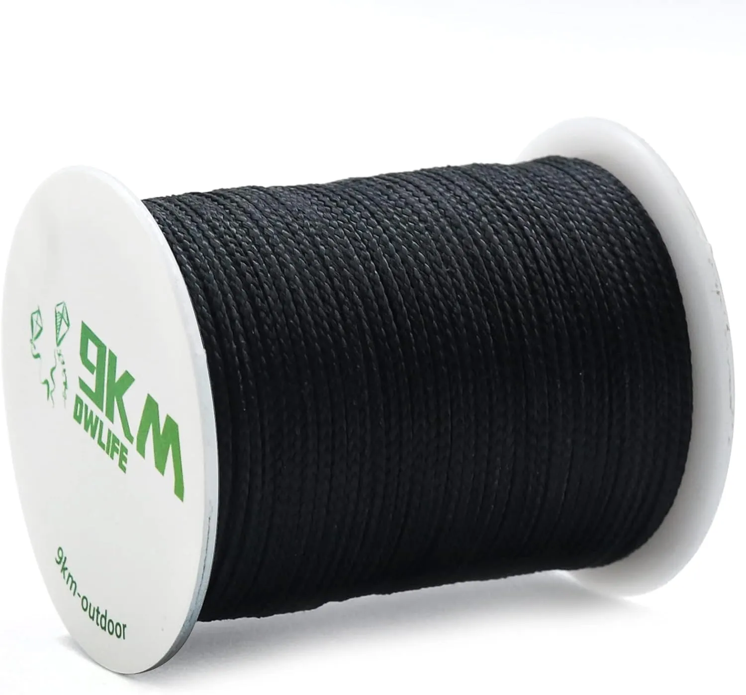 9KM DWLIFE Black Kevlar Cord, 50lb~1500lb, High Tensile Strength, Flame Resistant, Braided Fishing Line, Wind Chime String, Kite Line, Camping, Model Rocket, Outdoor Survival Strong String