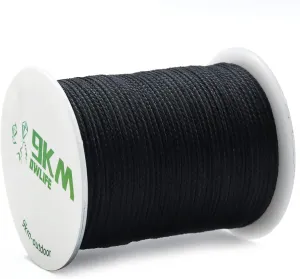 9KM DWLIFE Black Kevlar Cord, 50lb~1500lb, High Tensile Strength, Flame Resistant, Braided Fishing Line, Wind Chime String, Kite Line, Camping, Model Rocket, Outdoor Survival Strong String