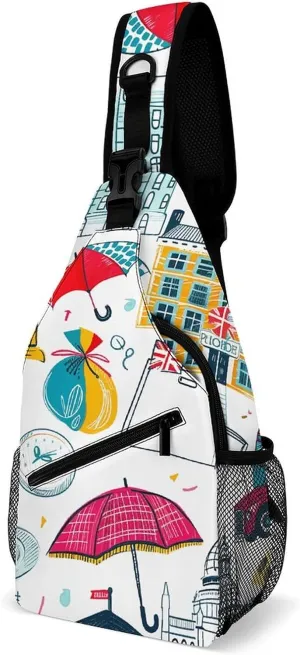 A Range of Sea Creatures Sling Bag Crossbody Bags Cross Body Bag Fanny Packs Chest Bags Sling Purses for Travel