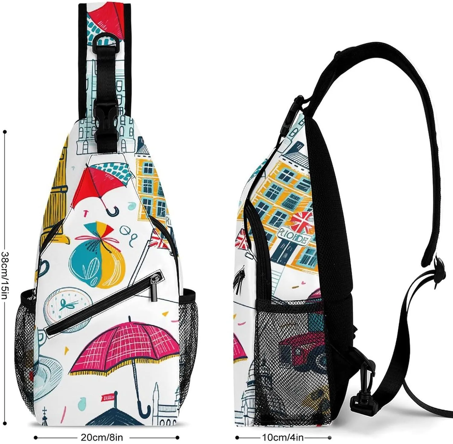 A Range of Sea Creatures Sling Bag Crossbody Bags Cross Body Bag Fanny Packs Chest Bags Sling Purses for Travel