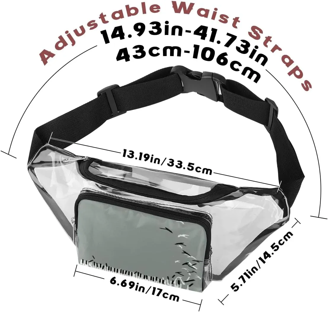 Abstraction Piano Key Clear Fanny Pack Stadium Approved Clear Crossbody Belt Bag for Women Men Transparent Waist Bag with Adjustable Strap for Concerts Sports Events Travel