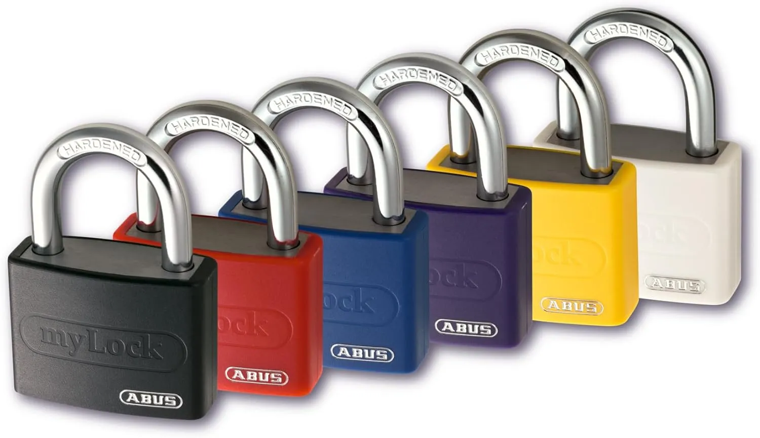 ABUS Padlock T65AL/40 myLOCK - Individually writable - Locker Lock - Solid Aluminium Lock Body - ABUS Security Level 5 - Black