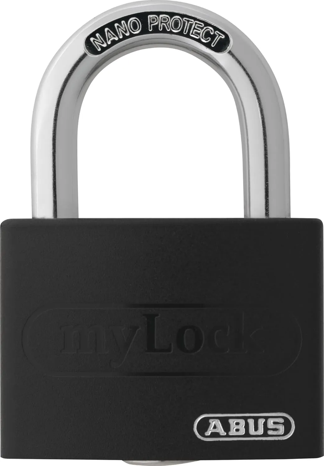 ABUS Padlock T65AL/40 myLOCK - Individually writable - Locker Lock - Solid Aluminium Lock Body - ABUS Security Level 5 - Black