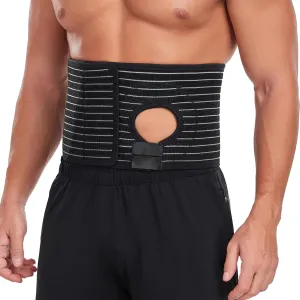Adjustable Ostomy Belt for Men Women, Stoma Support Belt Covers with Hole/Opening for Ostomy Colostomy Ileostomy Urostomy Bag Holder, Abdominal Ostomy Hernia Binder Supplies After Surgery