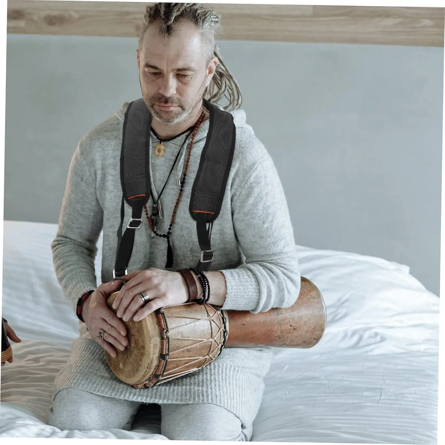 African Drums Adults Music Instrument Tambourine Strap Sturdy and Comfortable Shoulder Belt
