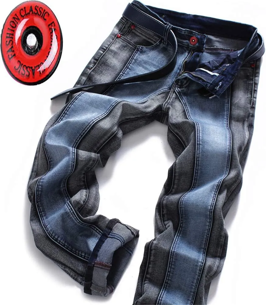 AITITIA Men's Ripped Regular Fit Jeans