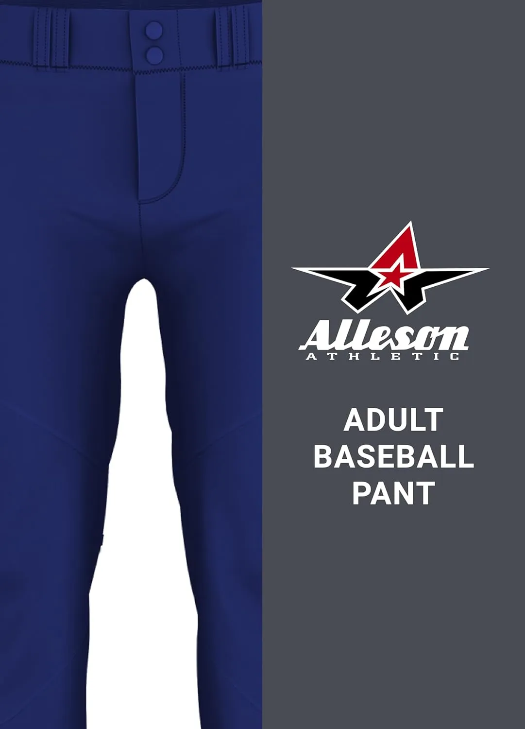 Alleson Athletic Men's Crush Premier Braided Baseball Pant – Stretch Fabric, Reinforced Knees, and Comfortable Fit