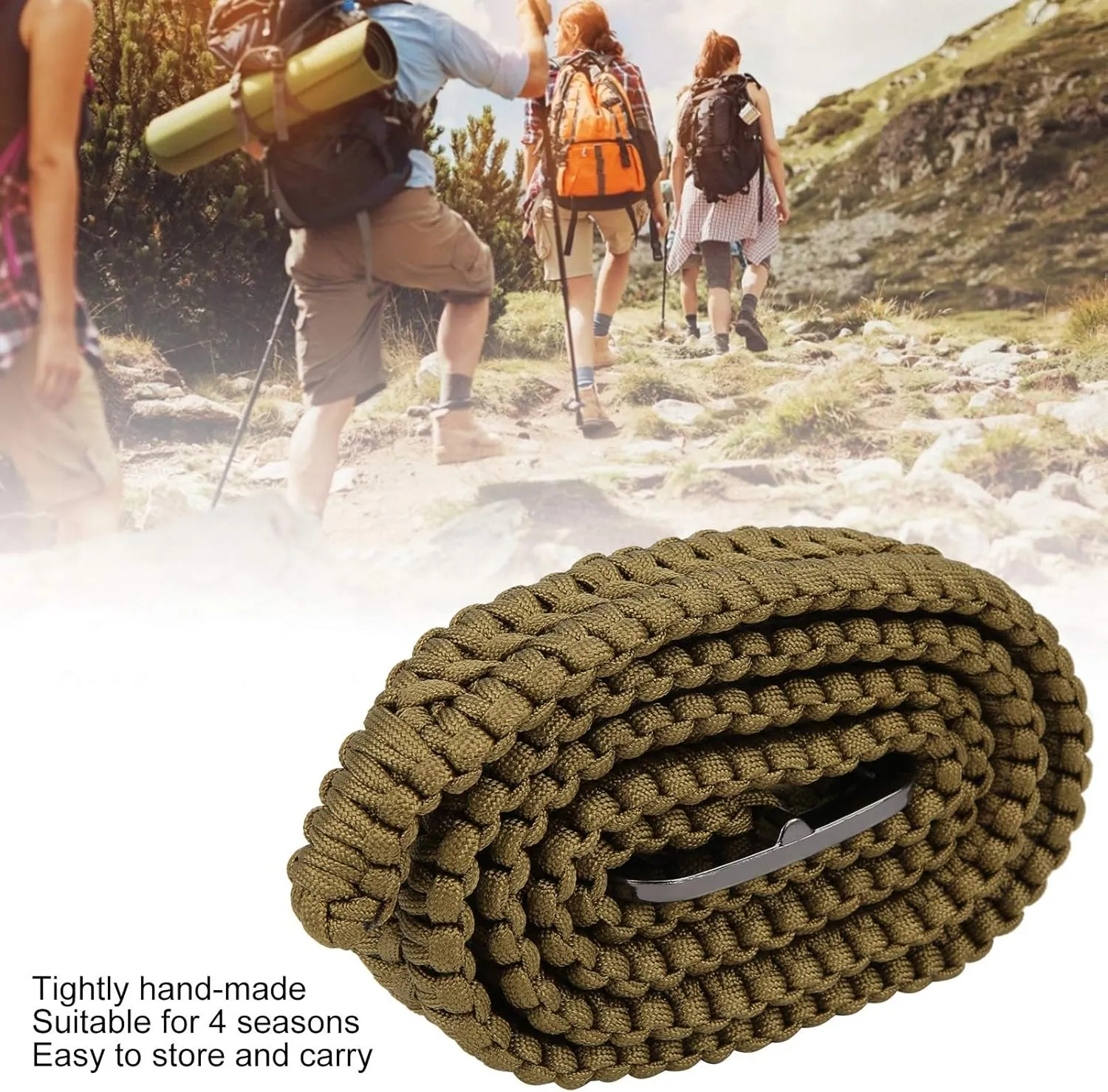 Alomejor Survival Belt Braided Belt Paracord Belts Umbrella Rope Waist Belt Waistband