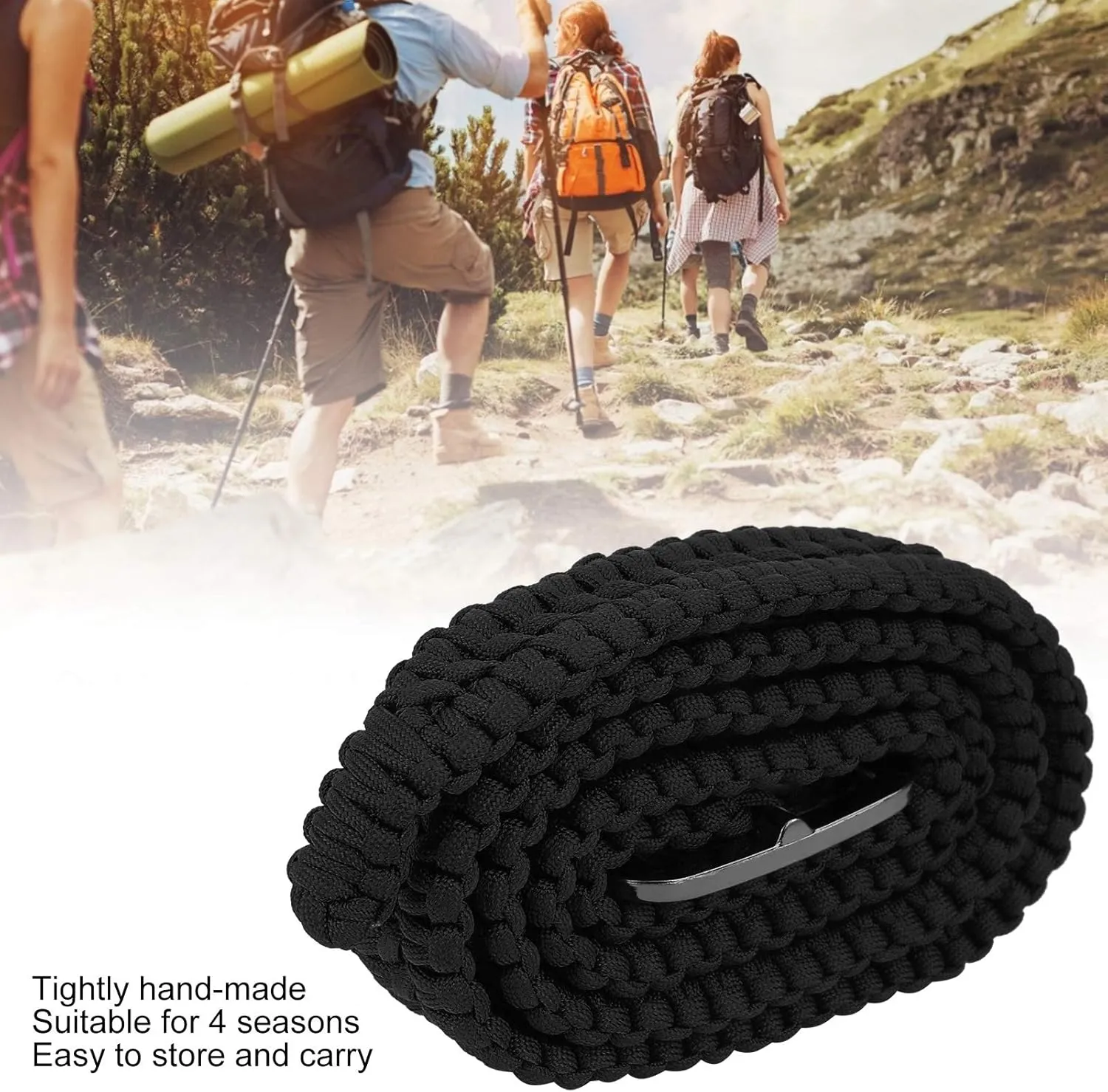Alomejor Survival Belt Braided Belt Paracord Belts Umbrella Rope Waist Belt Waistband