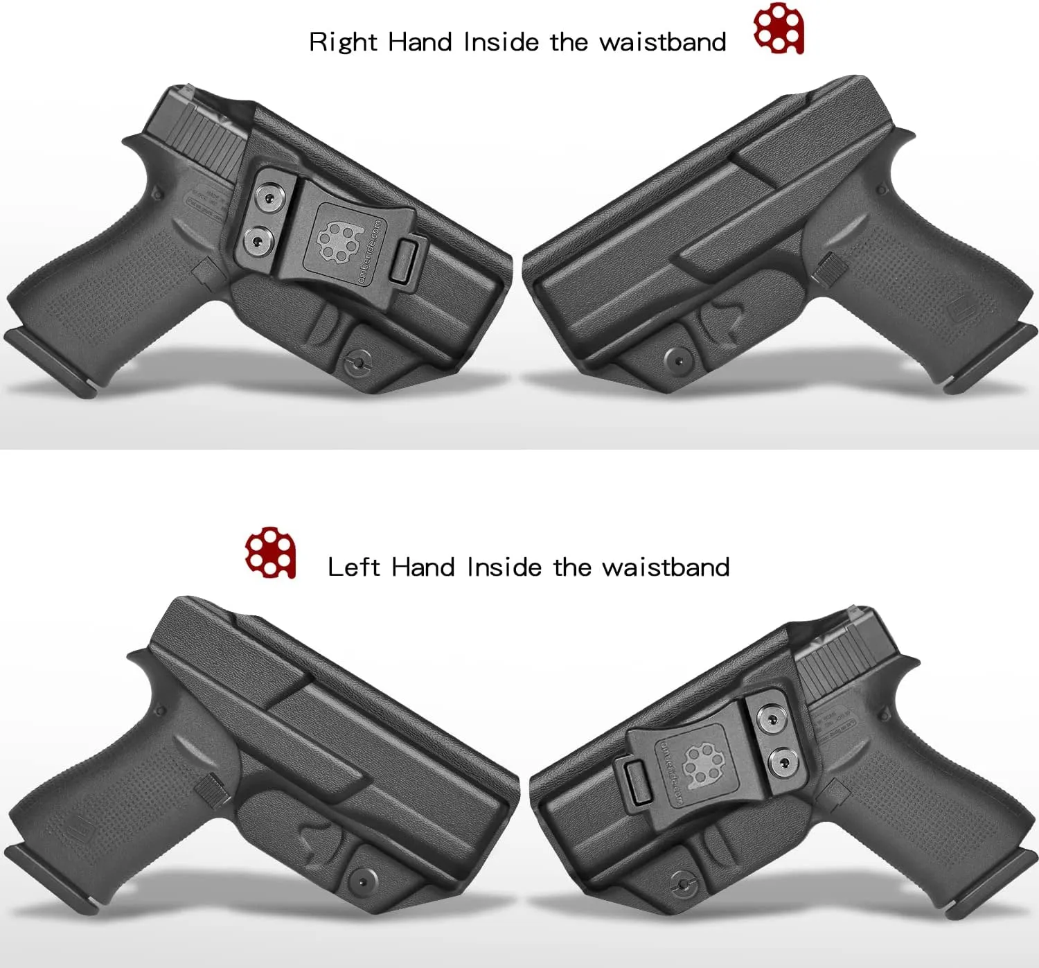 Amberide KYDEX Holsters for Glock 43/43X & 43X MOS | Adjustable Cant | Inside & Outside Waistband Concealed Carry Options | IWB & OWB for Ultimate Comfort & Stability
