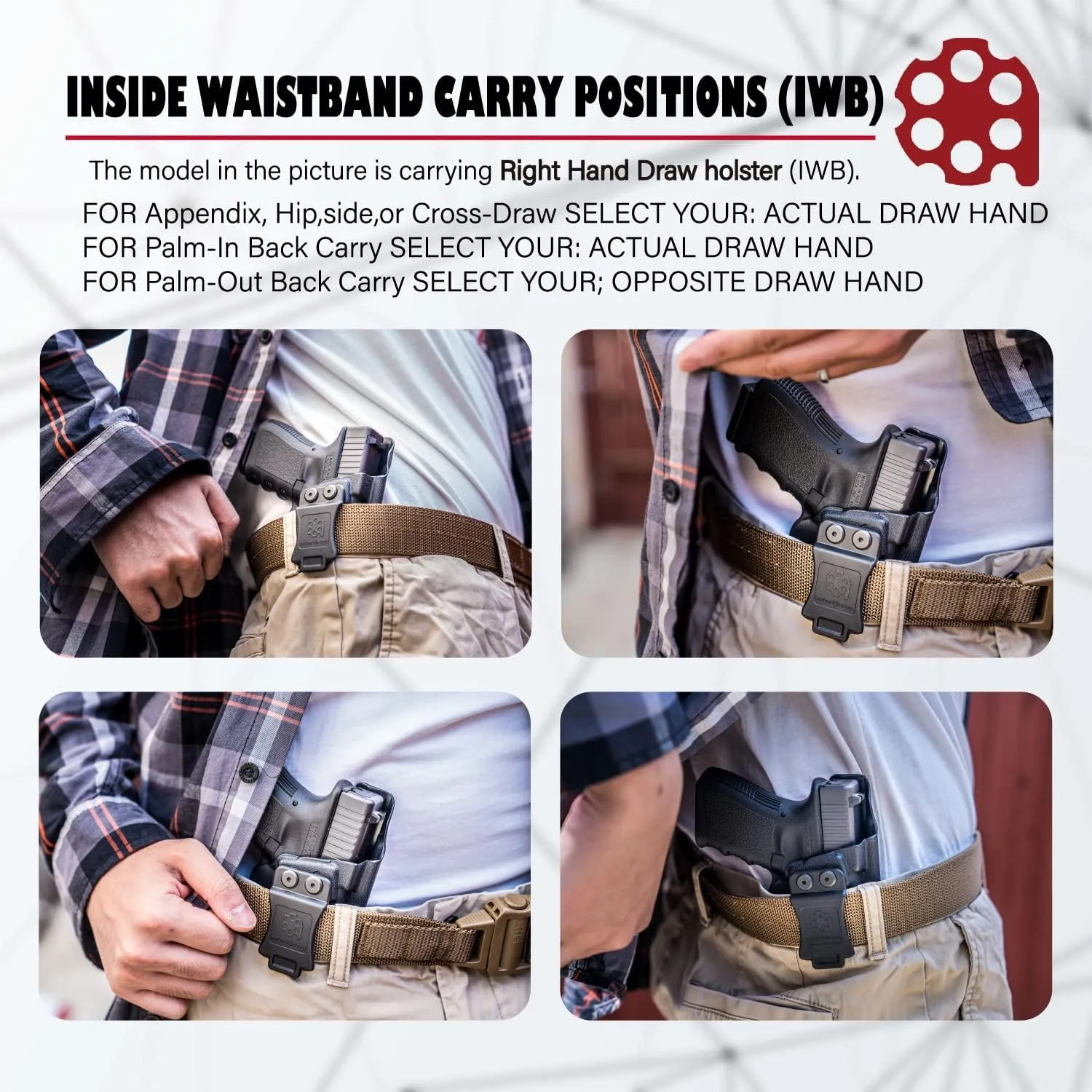 Amberide KYDEX Holsters for Glock 43/43X & 43X MOS | Adjustable Cant | Inside & Outside Waistband Concealed Carry Options | IWB & OWB for Ultimate Comfort & Stability