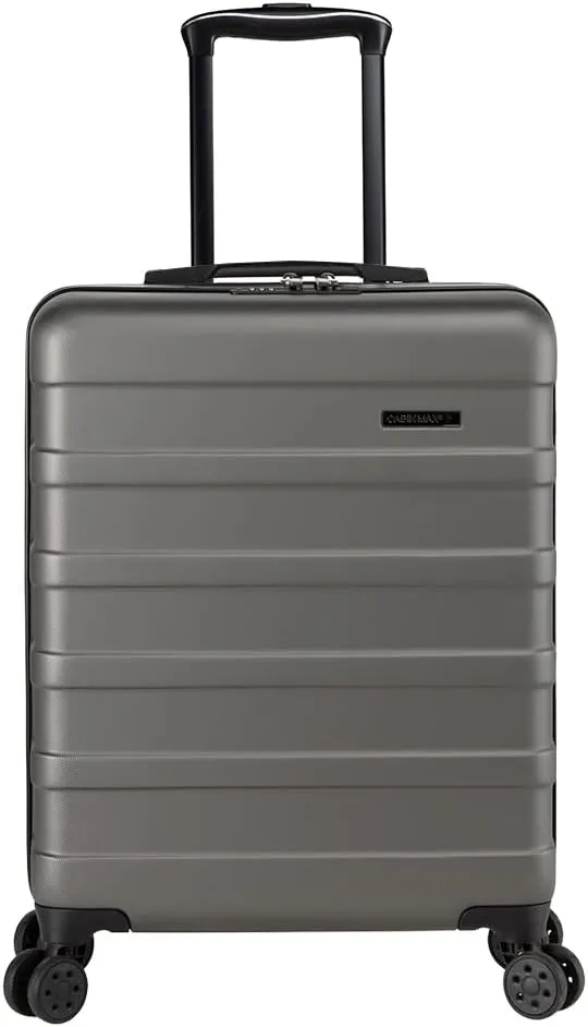 Anode 44L 55x40x20cm (22x16x8inch) Carry On Hand Luggage Suitcase - Lightweight, Hard Shell, 4 Wheels, 3 Digit Combination Lock (Graphite)