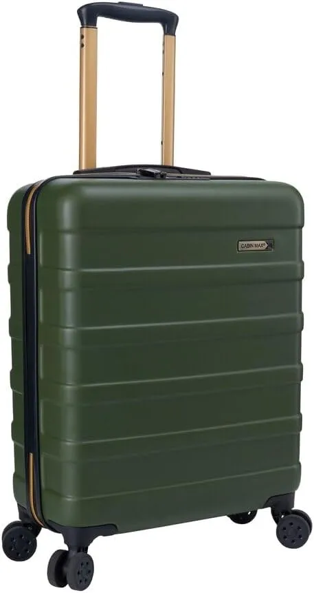 Anode 44L 55x40x20cm (22x16x8inch) Carry On Hand Luggage Suitcase - Lightweight, Hard Shell, 4 Wheels, 3 Digit Combination Lock (Inca Green)