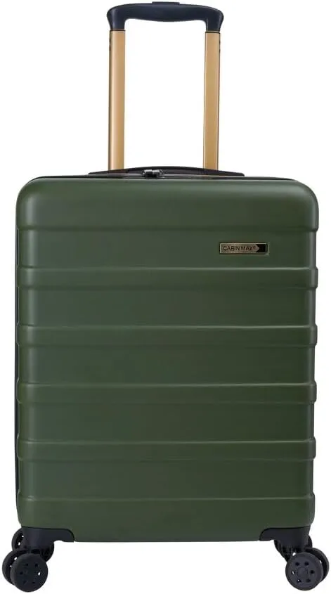 Anode 44L 55x40x20cm (22x16x8inch) Carry On Hand Luggage Suitcase - Lightweight, Hard Shell, 4 Wheels, 3 Digit Combination Lock (Inca Green)