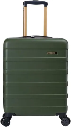 Anode 44L 55x40x20cm (22x16x8inch) Carry On Hand Luggage Suitcase - Lightweight, Hard Shell, 4 Wheels, 3 Digit Combination Lock (Inca Green)