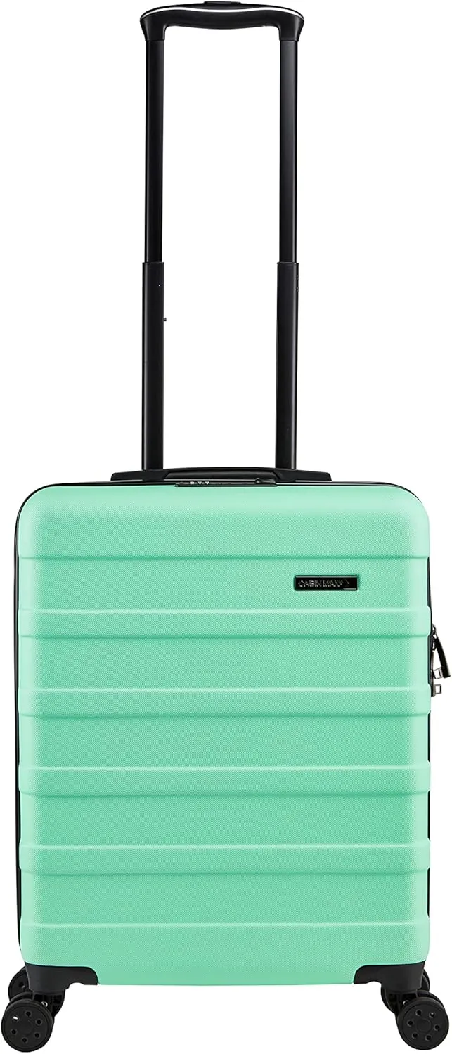 Anode 44L 55x40x20cm (22x16x8inch) Carry On Hand Luggage Suitcase - Lightweight, Hard Shell, 4 Wheels, 3 Digit Combination Lock (Mint Green)