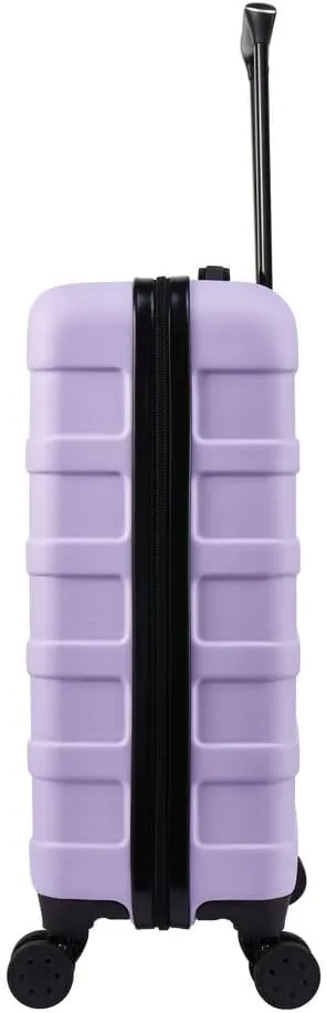 Anode 44L 55x40x20cm (22x16x8inch) Carry On Hand Luggage Suitcase - Lightweight, Hard Shell, 4 Wheels, Smart USB Port, 3 Digit Combination Lock (Lavender)