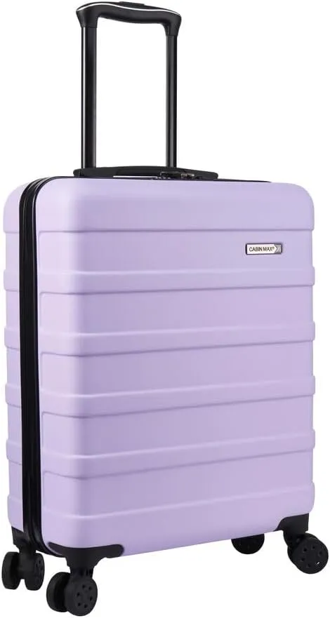 Anode 44L 55x40x20cm (22x16x8inch) Carry On Hand Luggage Suitcase - Lightweight, Hard Shell, 4 Wheels, Smart USB Port, 3 Digit Combination Lock (Lavender)
